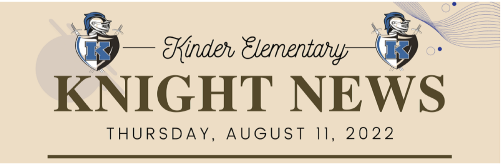 Kinder Elementary Knight News
